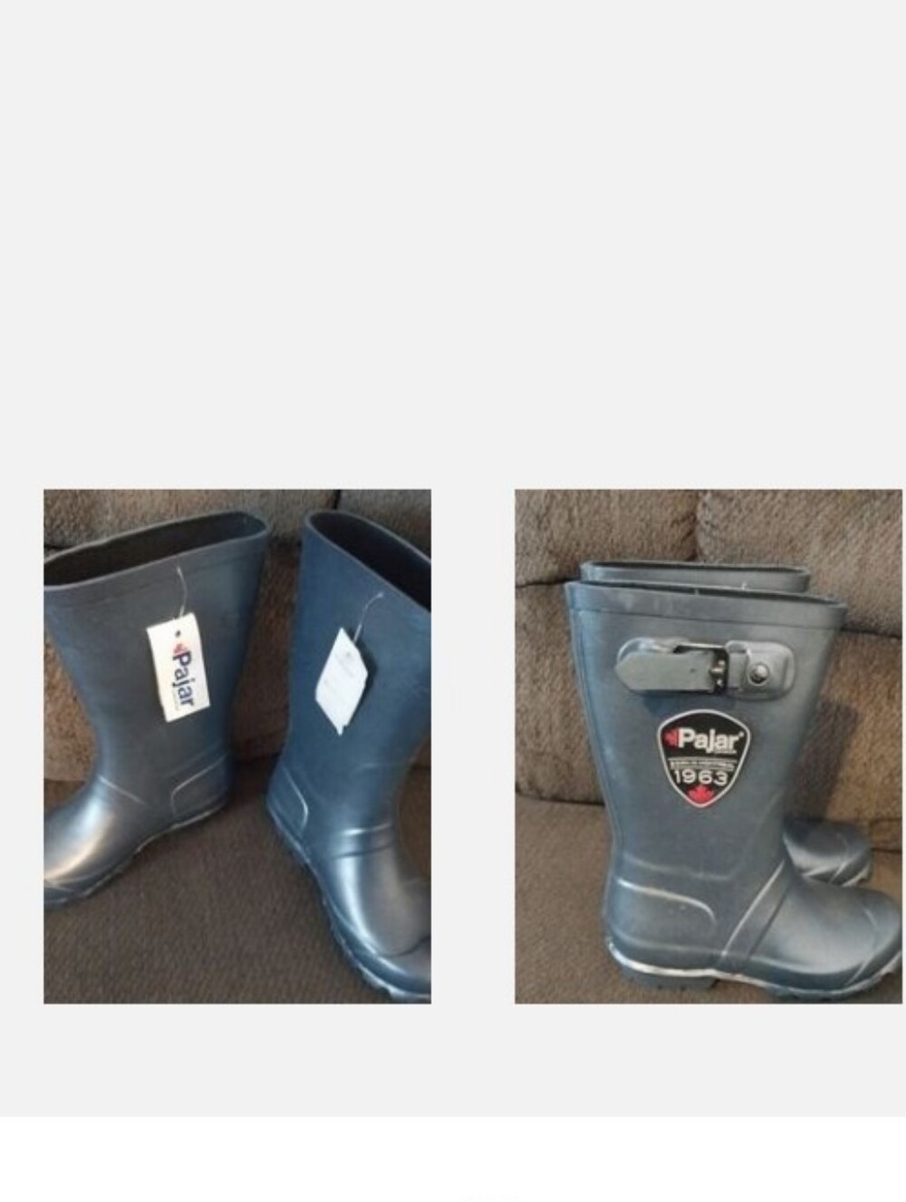 Pajar Kids Navy Blue Rubber Rain Boots with Buckle